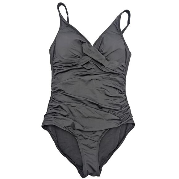 Sea Level Women's Cross Front One Piece Swimsuit Sleeveless Black Size US6 - Picture 2 of 9